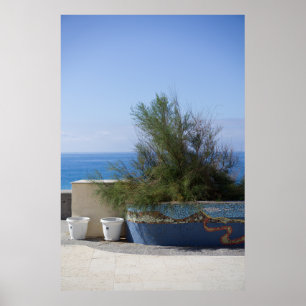 Sea View Obstructed By A Shrub Poster