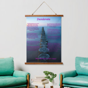 Sea View ocean with wooded pillions  Hanging Tapestry