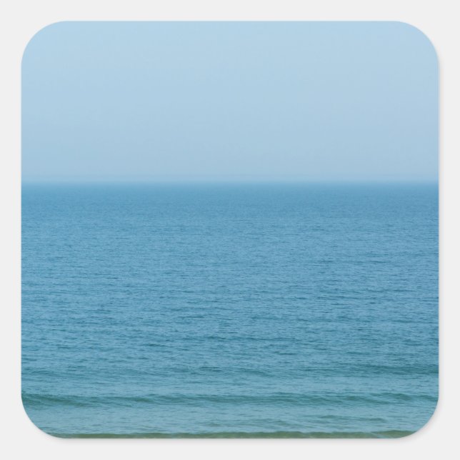 Sea view square sticker (Front)