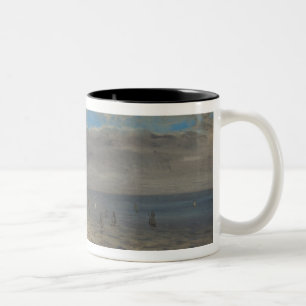 Sea Viewed from the Heights of Dieppe Two-Tone Coffee Mug