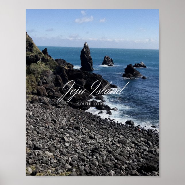Sea - Volcano Island - Jeju - Jeju Island - Korea Poster (Front)