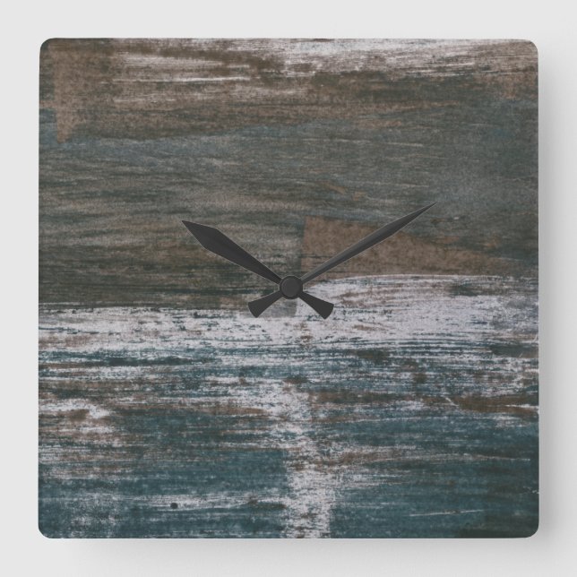 Sea Wall II Square Wall Clock (Front)