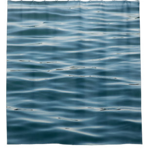 Sea water in the morning shower curtain