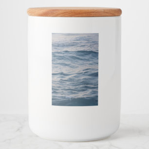 Sea Water Ripple Close-Up Photo Food Label