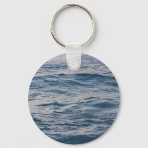 Sea Water Ripple Close-Up Photo Key Ring