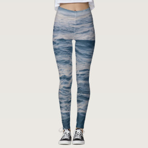 Sea Water Ripple Close-Up Photo - Leggings