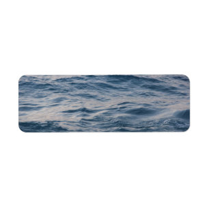 Sea Water Ripple Close-Up Photo - Return Address Label