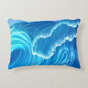 Sea wave design - Flowing Wave Decorative Cushion