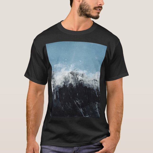 Sea wave: hand-painted design T-Shirt (Front)