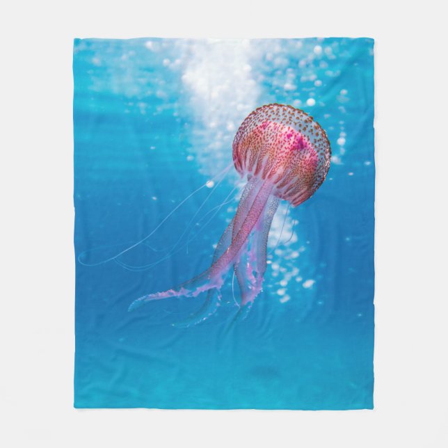 Sea Waves Fleece Blanket (Front)