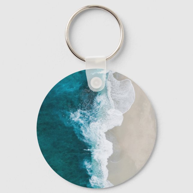 Sea Waves - Maldives Shore Key Ring (Front)