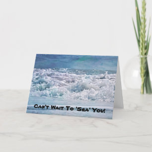 Sea Waves Miss You Note Card