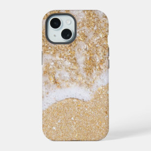 Sea Waves on Sand Beach, iPhone 15 Case
