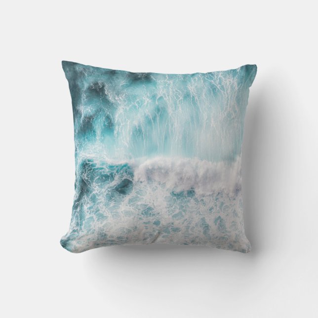 Sea waves photography #2 cushion (Front)
