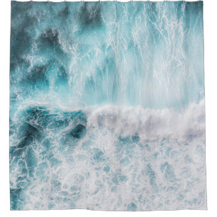 Sea waves photography #2 shower curtain