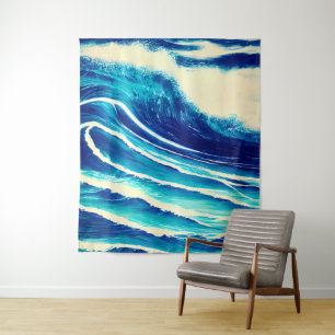 Sea Waves Swimming Travel Adventure Surfing Tapestry