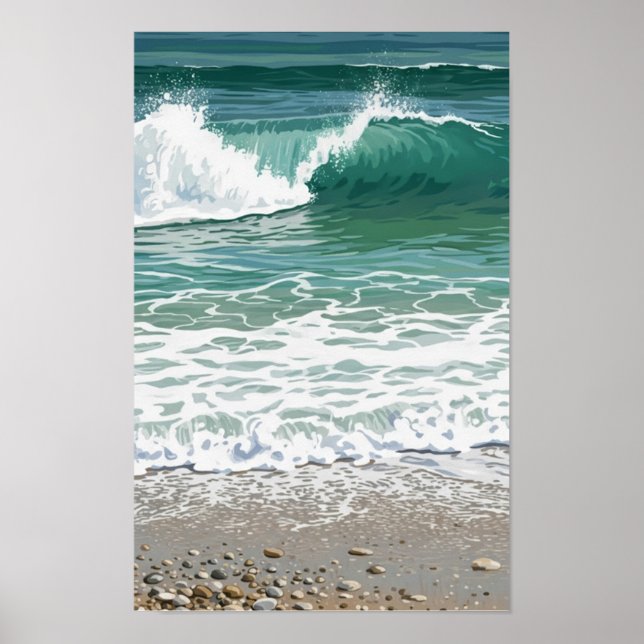 Sea Waves Wall Art (Front)