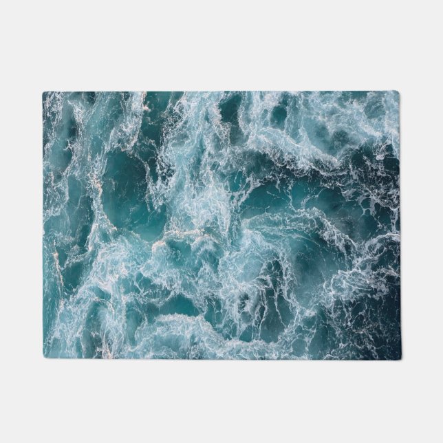 Sea waves with white foam doormat (Front)