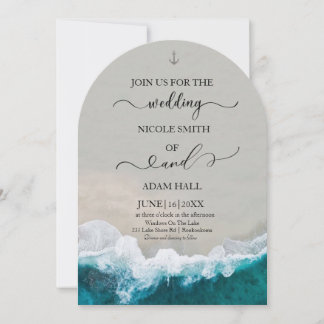 Sea wedding invitation