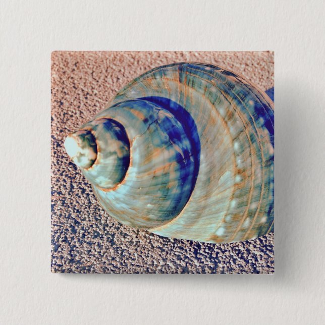 Sea Welk Seashell 15 Cm Square Badge (Front)