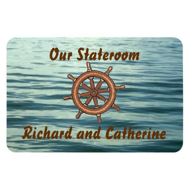 Sea Wheel Stateroom Door Marker Magnet (Horizontal)