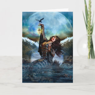 Sea Witch Digital Art Blank Note Card
