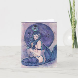 Sea witch mermaid Card By renee L. Lavoie