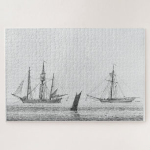 Sea with Ships: A Nautical Masterpiece - Friedrich Jigsaw Puzzle