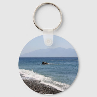 sea with stones key ring