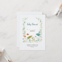 Sea World Baby Shower Invitation Card
