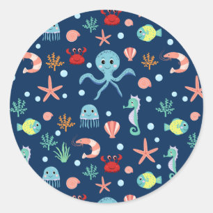 Sea World Classic Round Sticker