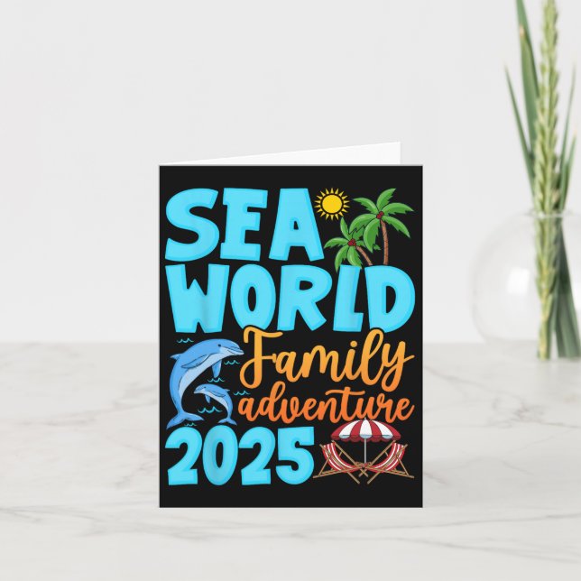 Sea World Dolphin Family Adventure Trip 2025 Sprin Card (Front)