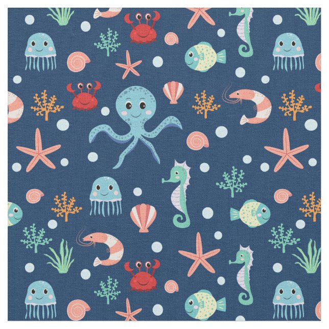 Sea World  Fabric (Close Up)