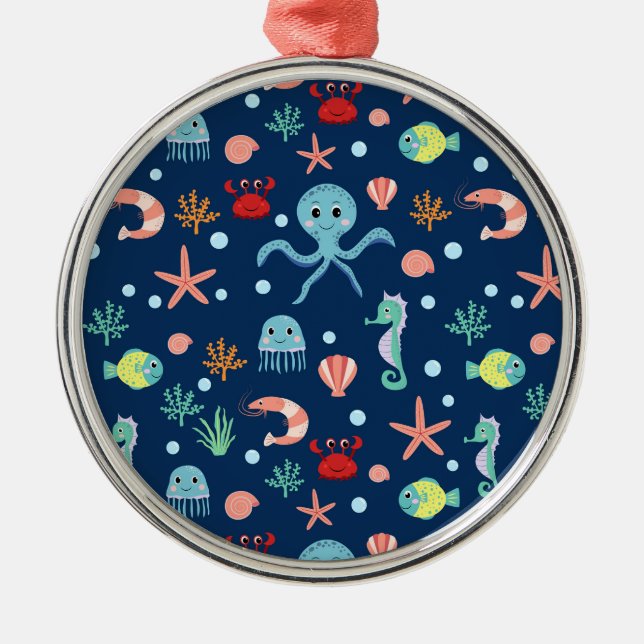 Sea World Metal Ornament (Front)