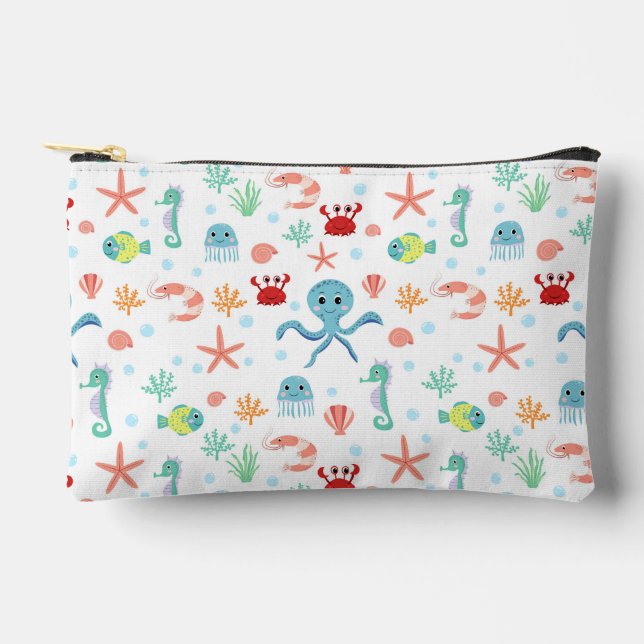 Sea World pattern Accessory Pouch (Front)