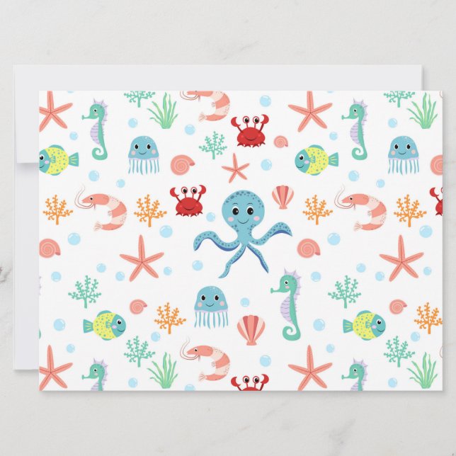 Sea World pattern Card (Front)