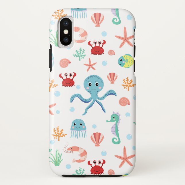 Sea World pattern Case-Mate iPhone Case (Back)