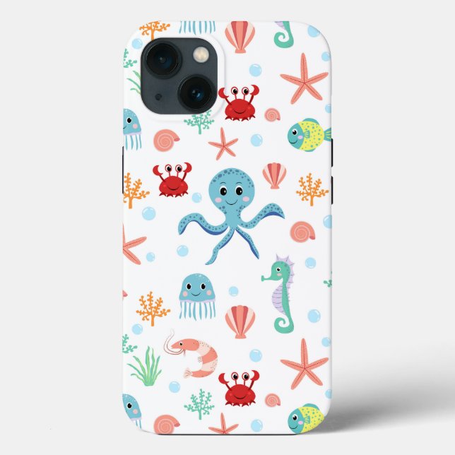 Sea World pattern Case-Mate iPhone Case (Back)