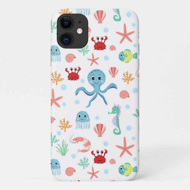 Sea World pattern Case-Mate iPhone Case (Back)