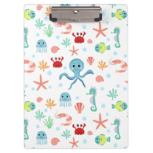 Sea World pattern Clipboard