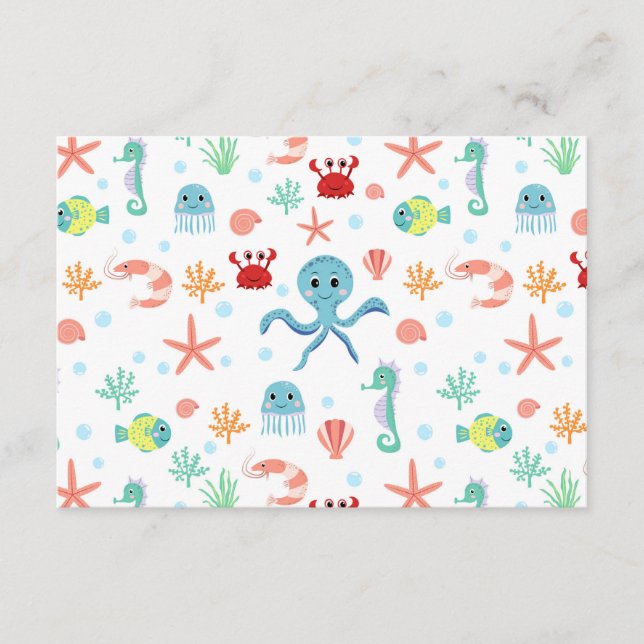 Sea World pattern Enclosure Card (Front)