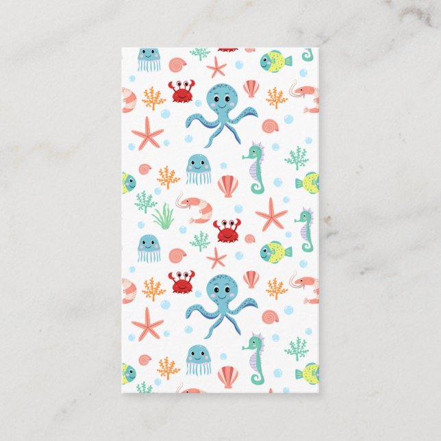 Sea World pattern Enclosure Card (Front)