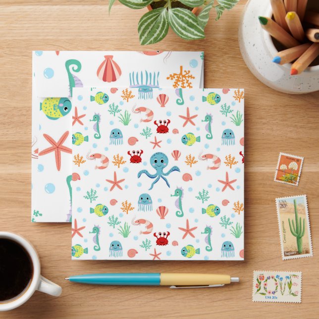 Sea World pattern Envelope (Desk)