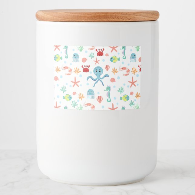 Sea World pattern Food Label (Front)