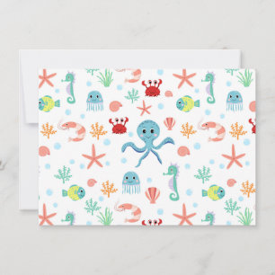 Sea World pattern Holiday Card