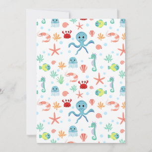 Sea World pattern Invitation