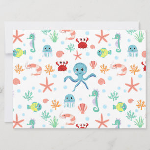 Sea World pattern Invitation