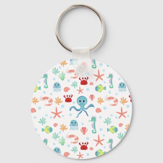 Sea World pattern Key Ring (Front)