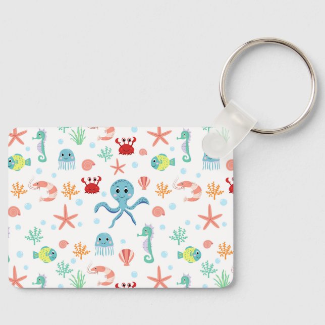 Sea World pattern Key Ring (Front)