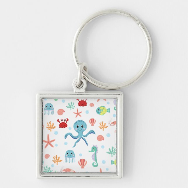 Sea World pattern Key Ring (Front)
